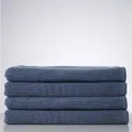 Canningvale Sofi Organic Boucle Bath Towel, Denim Blue