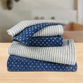 Milton Home Crochet Bath Towel, Grey-stripes