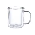 Aramoro Borosilicate Glass Double Wall Cup With Handle 350ml 2pcs/set