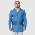 Justincassin Hemming Woven Coat Blue, Extra Large