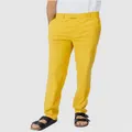 Justincassin Parish Straight Linen Trouser Yellow, 30