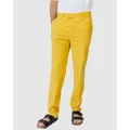 Justincassin Parish Straight Linen Trouser Yellow, 30