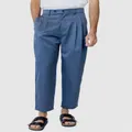 Justincassin Mooney Button Cropped Pants Blue, 34