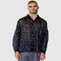 Justincassin Starboy Star Sheer Shirt Black, Large