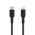 Belkin Braided Usb-c To Lightning Cable 1 Metre, Black