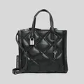 Marc Jacobs Quilted Mini Grind Leather Tote Black Rs-h047l01re22