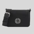 Marc Jacobs Leather Full Flap Logo Shoulder Bag Black Rs-h901l01re21