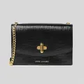 Marc Jacobs The Turnlock Leather Crossbody Bag Black Rs-m0016669