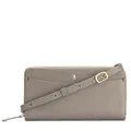 Gnome And Bow Gnome & Bow Gulliver Zip Cash Coin Long Wallet Crossbody Sling Bag Women (100% Genuine Usa Nappa Leather / Rfid Blocking)-Rb, Beige