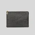 Celine Quilted Clutch With "C" Charm Zip Black Rs-10b813