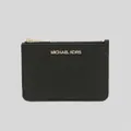 Michael Kors Jet Set Travel Small Top Zip Coin Pouch With Id Window Black Rs-35f7gtvu1l