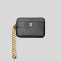 Michael Kors Jet Set Travel Medium Saffiano Leather Chain Card Case Black Rs-35r3gtvd6l