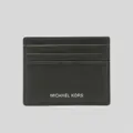 Michael Kors Cooper Pebble Leather Tall Card Case Black Rs-36f9lc0d2l