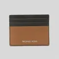 Michael Kors Cooper Pebble Leather Tall Card Case Luggage Rs-36f9lc0d2l
