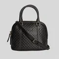 Gucci Micro Gg Leather Mini Dome Crossbody Bag Black Rs-449654