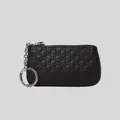 Gucci Gg Microssima Pouch With Keyring Black Rs-544476
