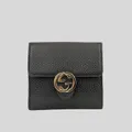 Gucci Interlock Gg Bifold Leather Wallet Black Rs-615525