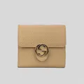 Gucci Interlock Gg Bifold Leather Wallet Beige Rs-615525