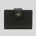 Coach Medium Corner Zip Wallet Black Rs-6390