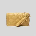 Tory Burch Fleming Soft Wallet Crossbody In Beeswax Rs-64312