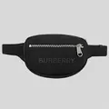 Burberry Cannon Branded Nylon Belt/crossbody Bag Black Rs-80528871