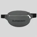 Burberry Cannon Branded Nylon Belt/crossbody Bag Grey Rs-80528881
