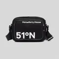 Burberry Unisex Black Horseferry Paddy Nylon Crossbody Bag Black Rs-80648651