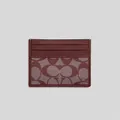 Coach Slim Id Card Case In Signature Chambray Wine Rs-ch100