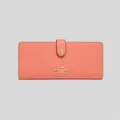 Coach Crossgrain Leather Slim Wallet Light Coral Rs-ch410