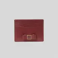 Kate Spade Morgan Bow Embellished Saffiano Leather Card Holder Autumnal Red Rs-k9923