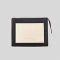 Marc Jacobs The Grind Leather Color Block Cosmetic Bag Smoked Almond Multi Rs-s201l01pf22