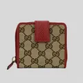 Gucci Women's Signature Gg Small Bifold Wallet Red Rs-346056