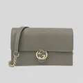 Gucci Icon Gg Interlocking Wallet On Chain Crossbody Bag Grey Rs-615523