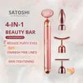 Satoshi Premium 4-in-1 Electrical Jade Beauty Bar Face Massager Tool Rose Quartz Face Lifting Slimming