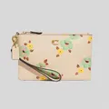Coach Small Wristlet With Floral Print Ivory Multi Rs-ch812