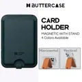 Buttercase 2-in-1 Pu Leather Magnetic Card Wallet Phone Card Holder With Foldable Phone Stand (4 Colors Available), Saddle Brown