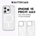 Buttercase Chic-mag Series Drop Protection Phone Case For Iphone 15 Pro / Iphone 15 Pro Max (Clear / Clear Matte / Stellar), Clear Matte