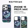 Buttercase Graffiti Series Drop Protection Phone Case For Iphone 15 Pro / Iphone 15 Pro Max (Ghostly Grin / Whimsy), Ghostly Grin