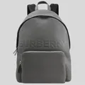 Burberry Abbeydale Unisex Leather Logo Backpack Charcoal Grey Rs-80528731