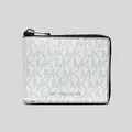 Michael Kors Men's Cooper Logo Zip-around Wallet Bright White Rs-36u2lcof3b