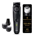 Braun Bt7440 Pro Beard Trimmer 7 With Problade, Precision Wheel, 8 Barbering Tools, 100min Runtime