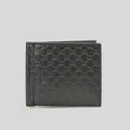Gucci Mens Microssima Gg Acero Money Clip Wallet Black Rs-544478