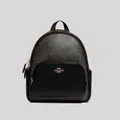 Coach Mini Court Backpack In Signature Canvas Brown Black Rs-c8604