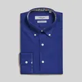 Coupe Cousu , Cobalt Blue, Long Sleeve Shirt With Contrast Trim Fabric, Cobalt Blue, 15