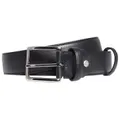 72 Smalldive Black Duo-ply Leather Belt, L 100/115 cm