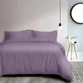 Hillcrest Comfy Lux Solid 988tc Fitted Sheet Set – Plum (Online Exclusive), Plum, Queen