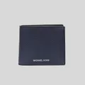 Michael Kors Harrison Leather Billfold Wallet With Passcase Navy Rs-36u9lhrf6l
