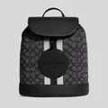 Coach Dempsey Drawstring Backpack In Signature Jacquard With Stripe And Patch Black Rs-ce601