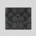 Coach Id Billfold Wallet In Signature Canvas Black Rs-f66551
