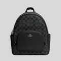 Coach Court Backpack In Signature Canvas Graphite/black Rs-5671